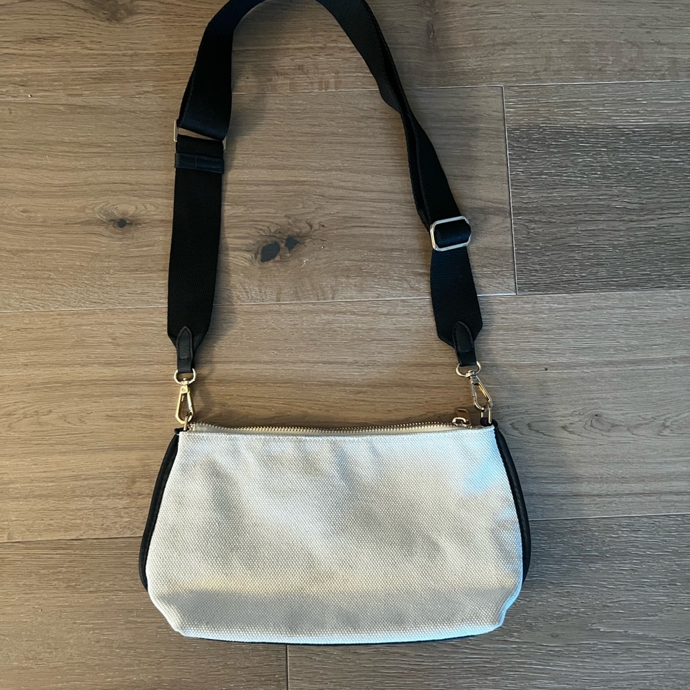 Canvas and Black Women's crossbody Bag